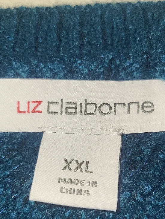Liz Claiborne Deep Teal Ribbed Pullover Sweater - Picture 2 of 5